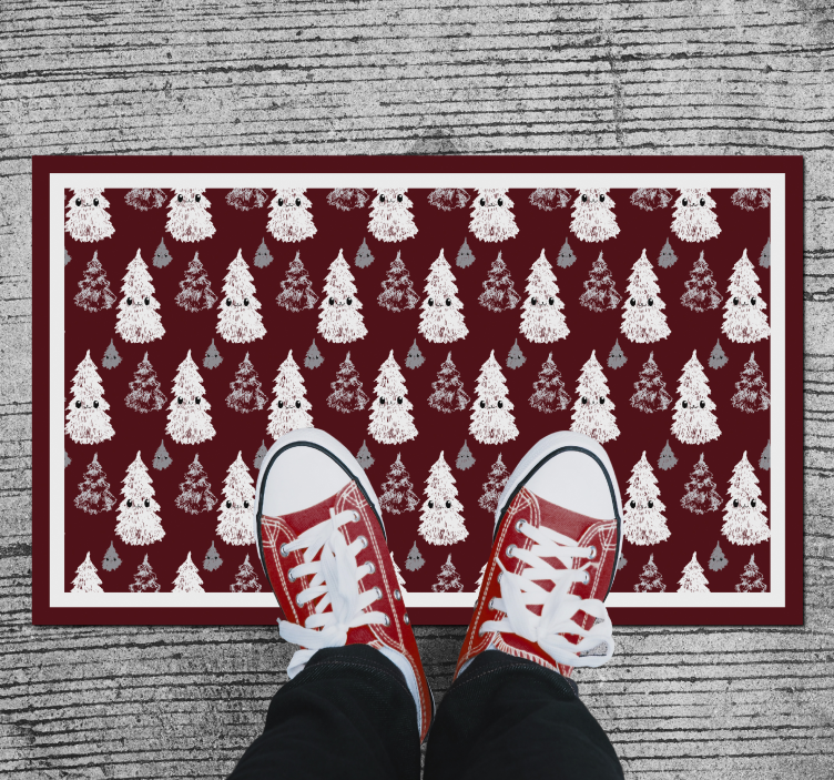 Festive Fir Pattern Christmas vinyl carpet - TenStickers