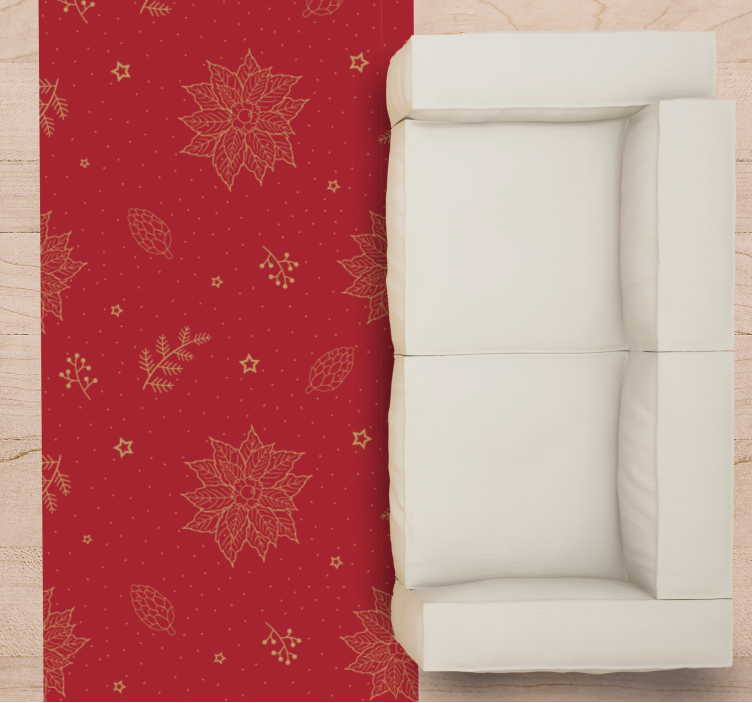 Festive Floral Motifs mandala vinyl carpet - TenStickers