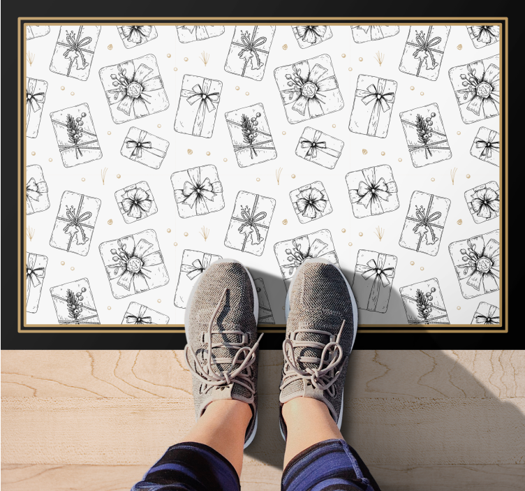 Festive Gift Pattern Christmas vinyl carpet - TenStickers