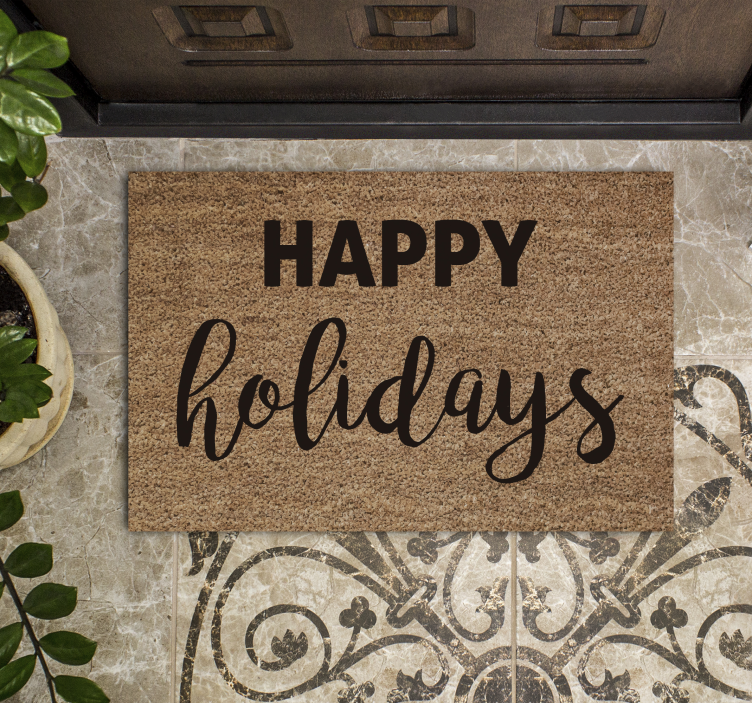Festive Greeting Doormat Christmas vinyl carpet - TenStickers