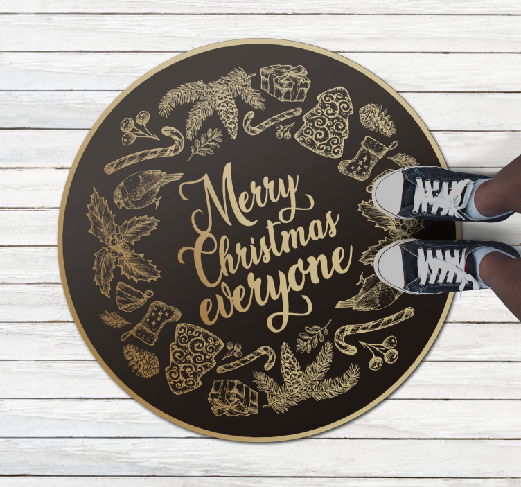 Festive Holiday Greeting Christmas vinyl carpet - TenStickers