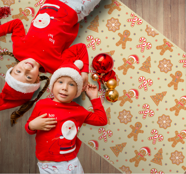 Festive Holiday Patterns Christmas vinyl carpet - TenStickers