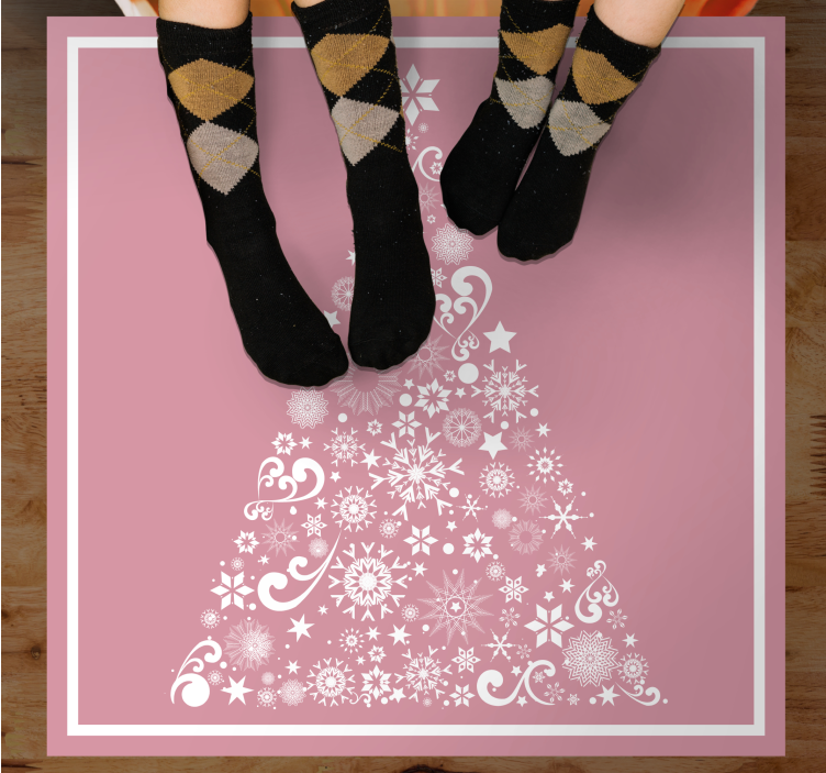 Festive Holiday Tree Christmas vinyl carpet - TenStickers