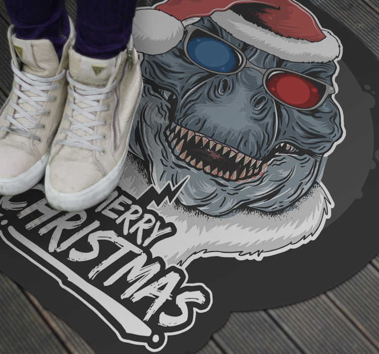 Festive Monster Cheer Christmas vinyl carpet - TenStickers