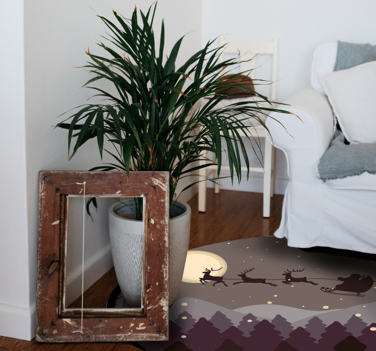 Festive Night Scene Christmas vinyl carpet - TenStickers