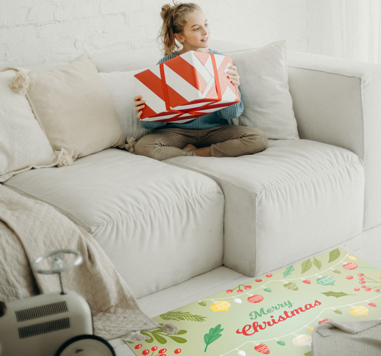 Festive Seasonal Greetings Christmas vinyl carpet - TenStickers