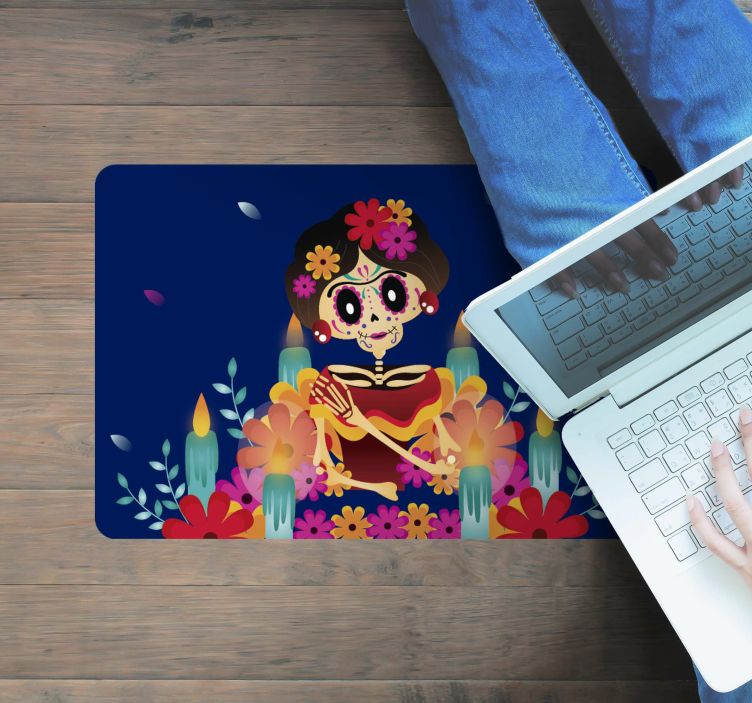 Festive Skeleton halloween vinyl carpet - TenStickers