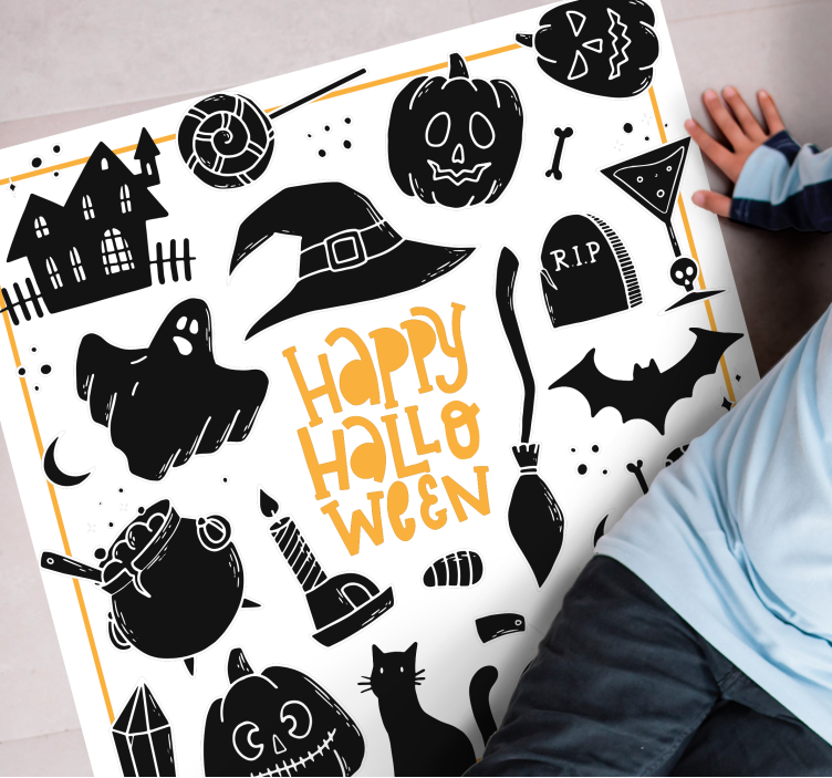 Festive symbols halloween vinyl carpet - TenStickers