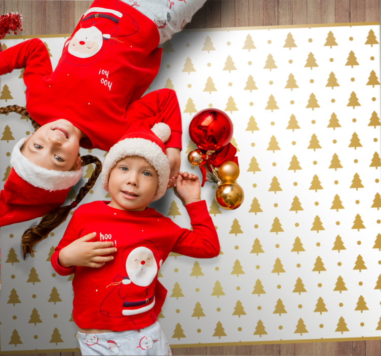 Festive Tree Pattern Christmas vinyl carpet - TenStickers