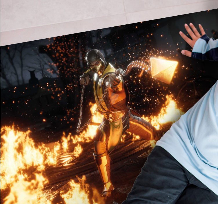 Fiery character action teen vinyl carpet - TenStickers