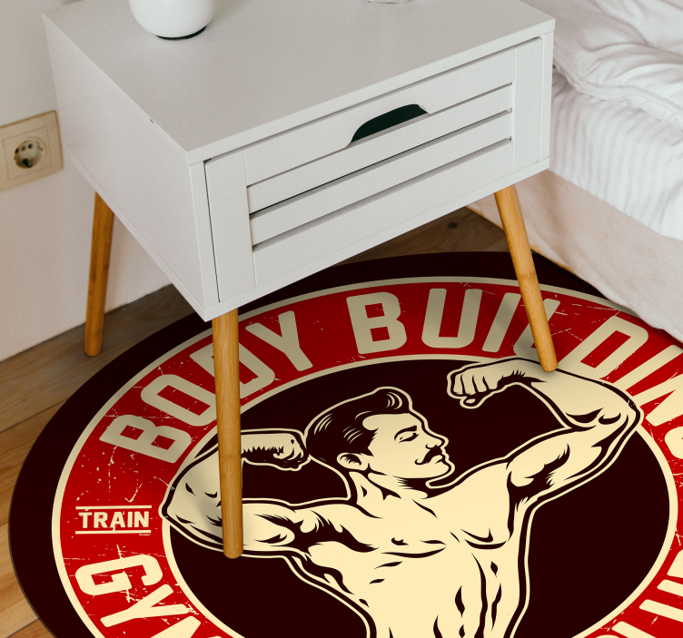 Fitness Club Emblem teen vinyl carpet - TenStickers