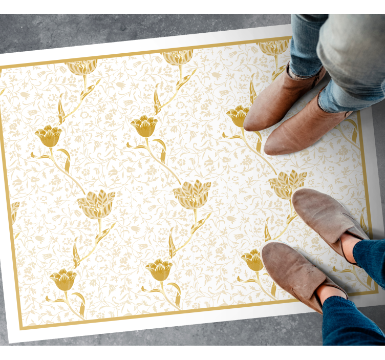 Floral elegance floral vinyl carpet - TenStickers
