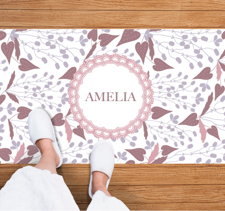 Floral Pattern custom vinyl carpet - TenStickers