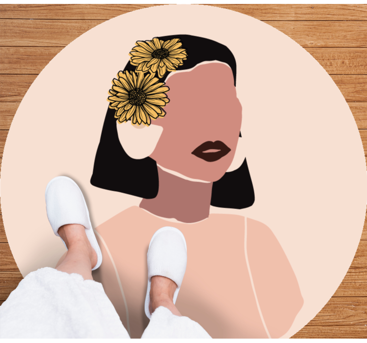 Floral portrait floral vinyl carpet - TenStickers