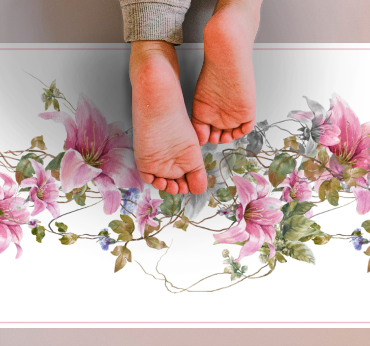 Floral Vine Pattern nature vinyl carpet - TenStickers