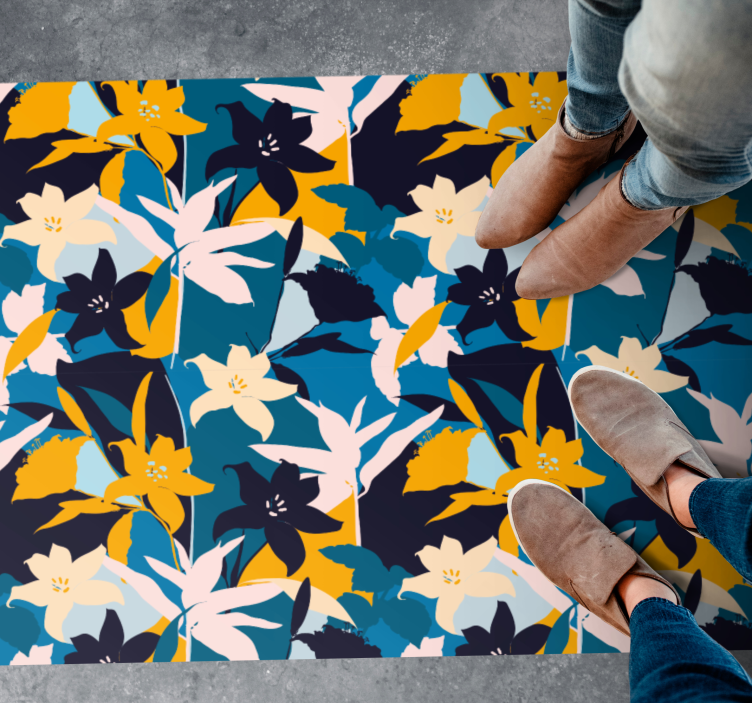 Flower Arrangement floral vinyl carpet - TenStickers