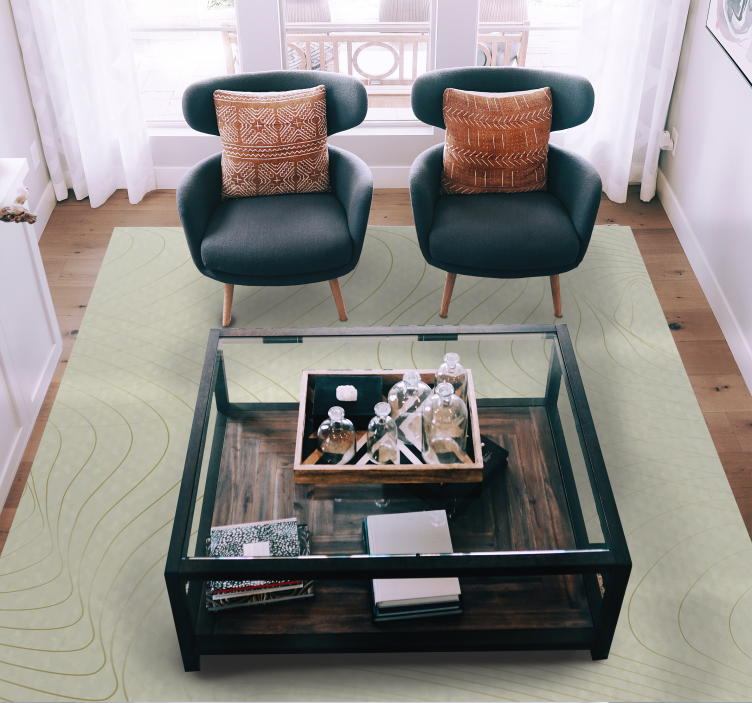 Flowing Line Art minimalist vinyl carpet - TenStickers