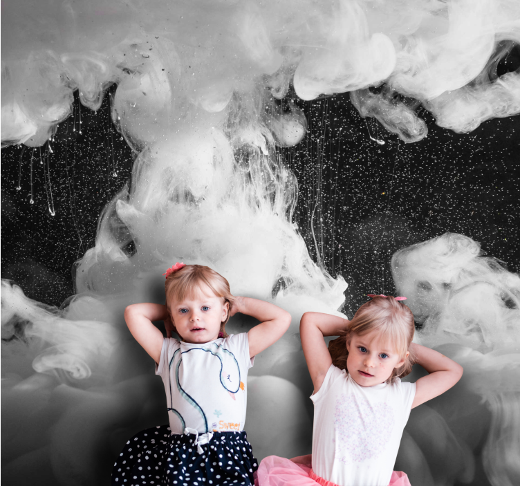 Fluffy Cloud Formation kids vinyl carpet - TenStickers