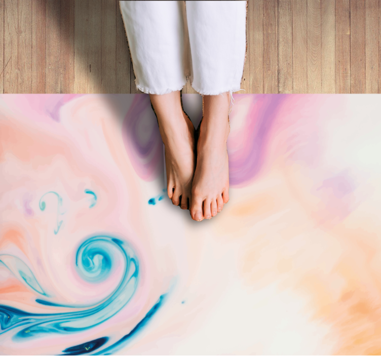 Colorful fluid swirl marble vinyl carpet - TenStickers