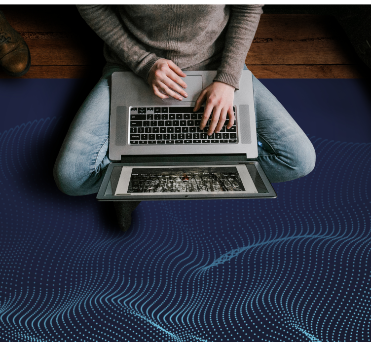 Fluid Wave Motif modern vinyl carpet - TenStickers