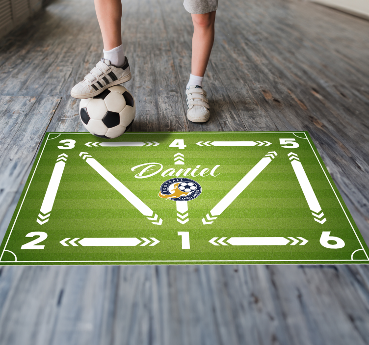 football training rectangular vinyl carpet - TenStickers