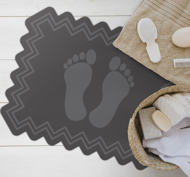 Footprint Bathmat bathroom vinyl carpet - TenStickers