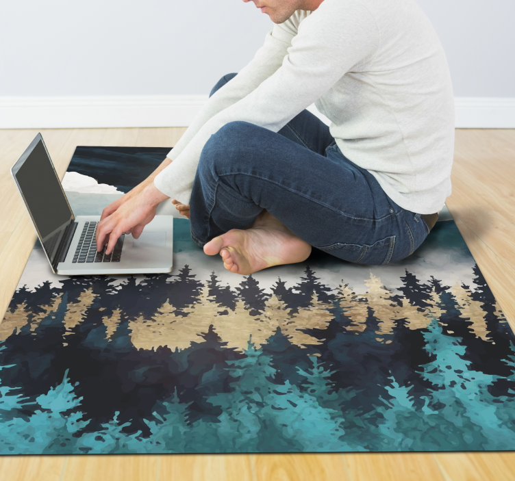 Forest Nightfall nature vinyl carpet - TenStickers