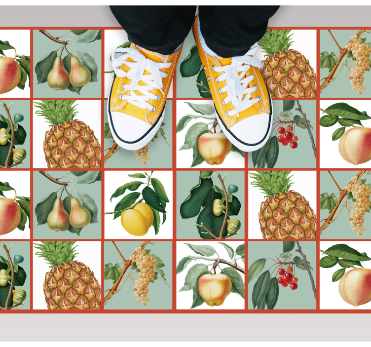 Fruit tiled pattern kitchen vinyl carpet - TenStickers