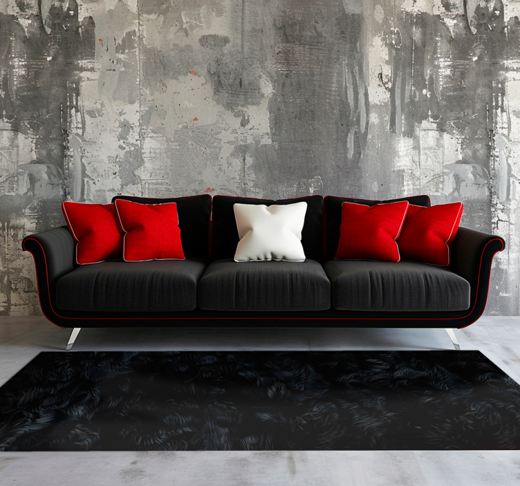 Fuer effect black vinyl carpet - TenStickers