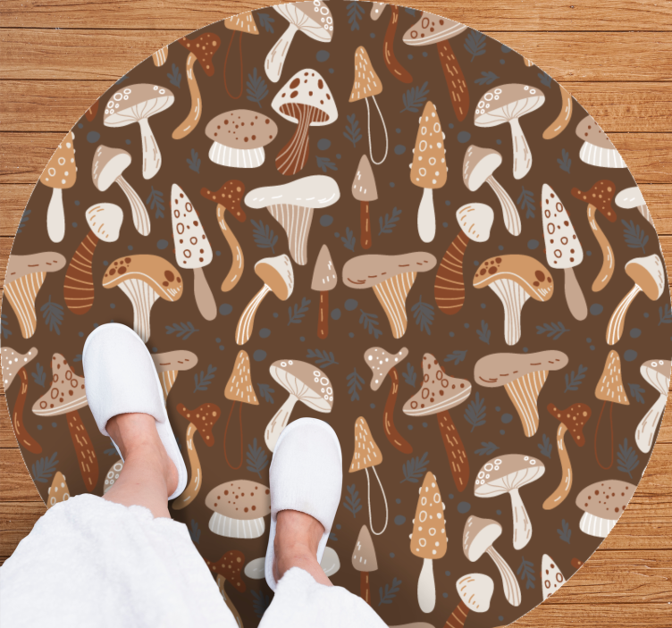 Fungi Collection circular vinyl carpet - TenStickers