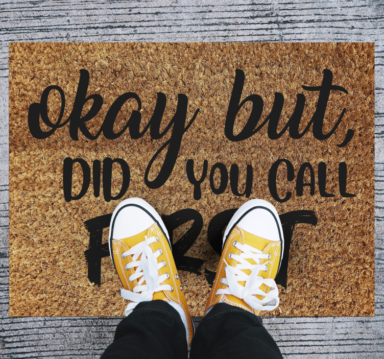 Funny phrase welcome entrance hall vinyl carpet - TenStickers