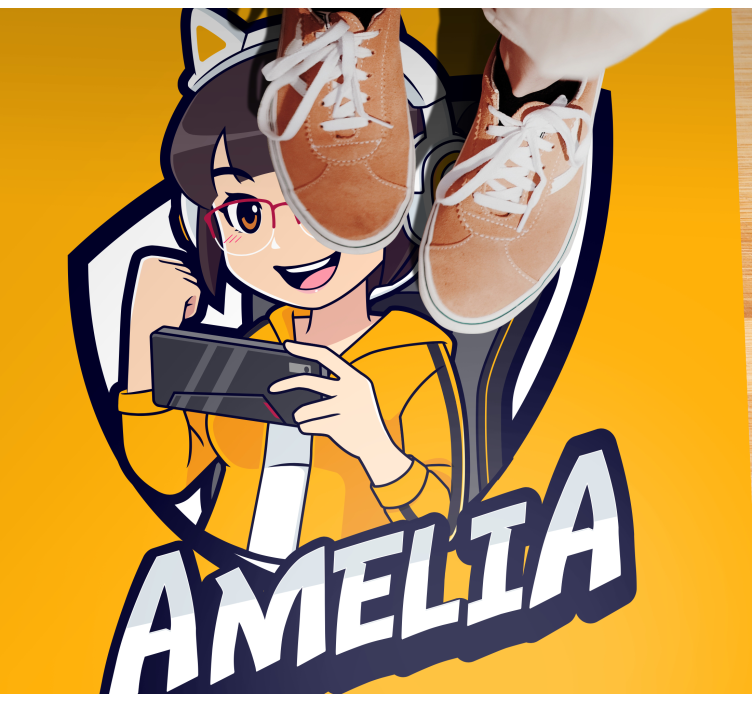 Custom gaming portrait teen vinyl carpet - TenStickers