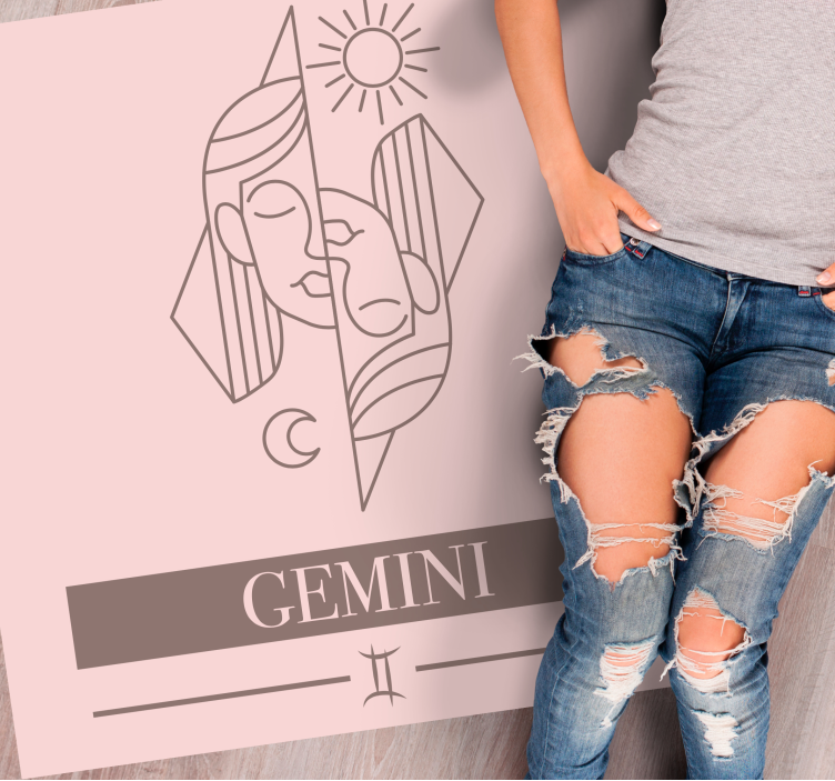 Gemini Themed Design custom vinyl carpet - TenStickers