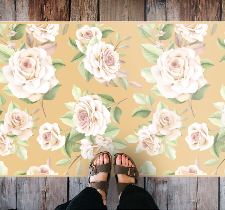 Gentle blossom grace floral vinyl carpet - TenStickers