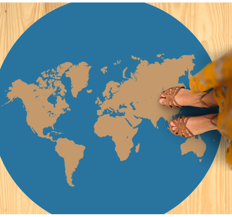 Geographic Discovery world map vinyl carpet - TenStickers