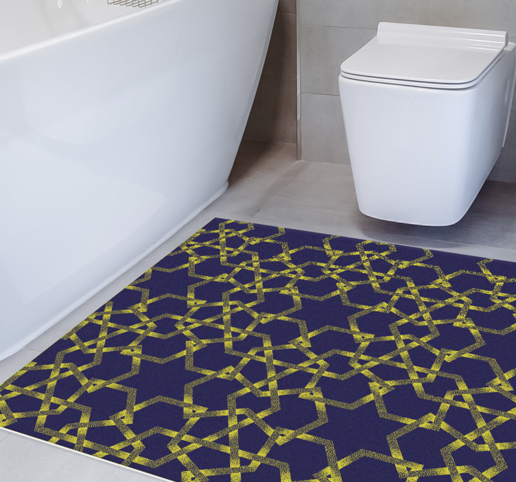 Geometric Bath Accent bathroom vinyl carpet - TenStickers