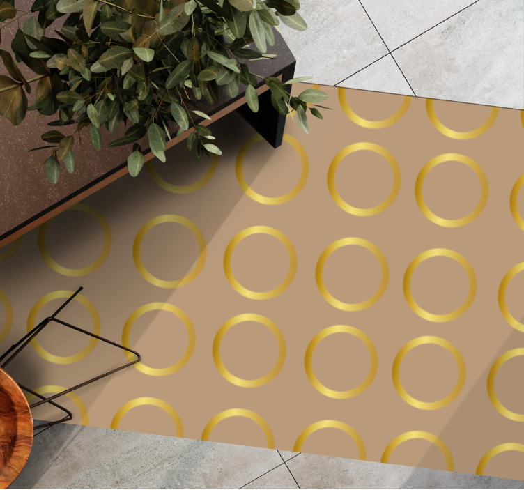 Geometric Circular Pattern striped vinyl carpet - TenStickers
