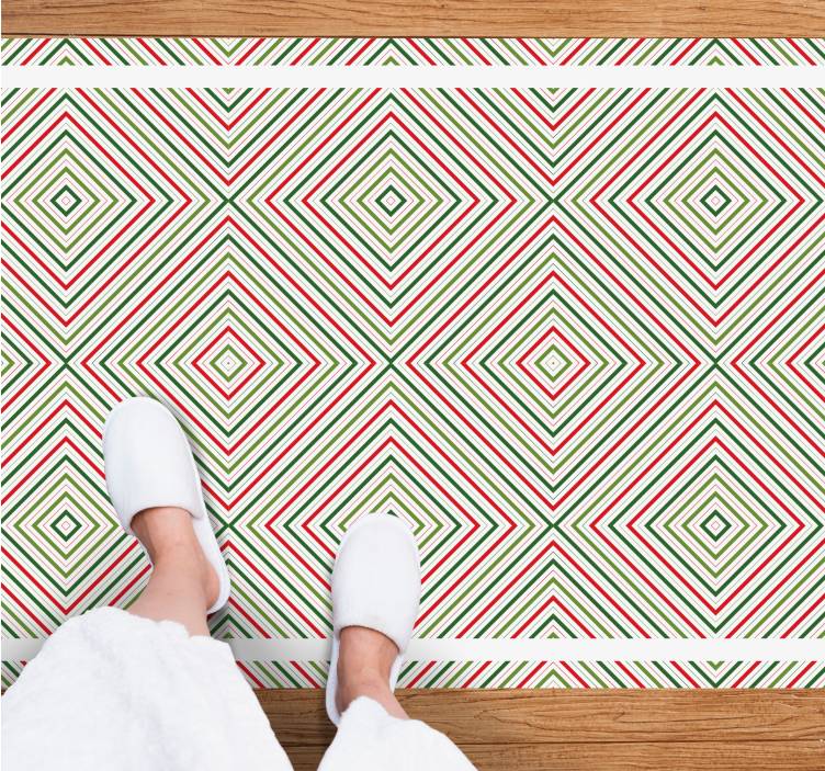 Geometric Diamond Pattern geometric vinyl carpet - TenStickers