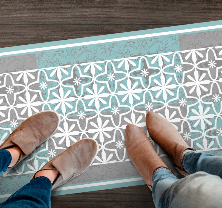 Geometric elegance geometric vinyl carpet - TenStickers