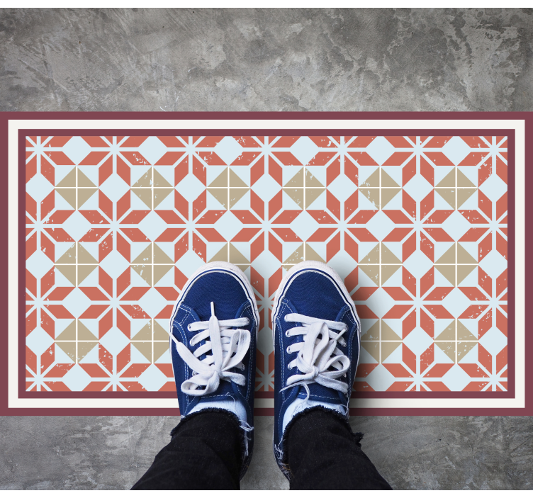 Geometric Element tile vinyl carpet - TenStickers