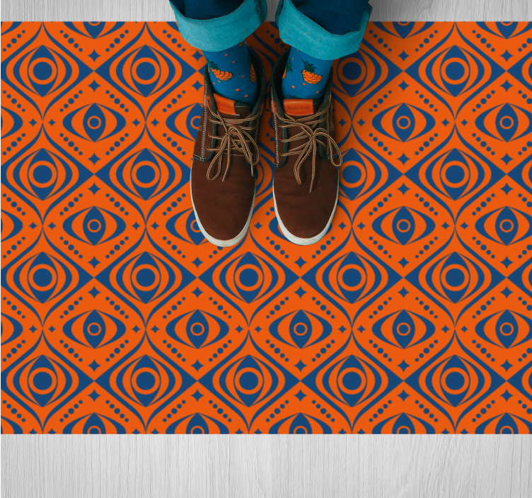 Geometric Eye Pattern geometric vinyl carpet - TenStickers