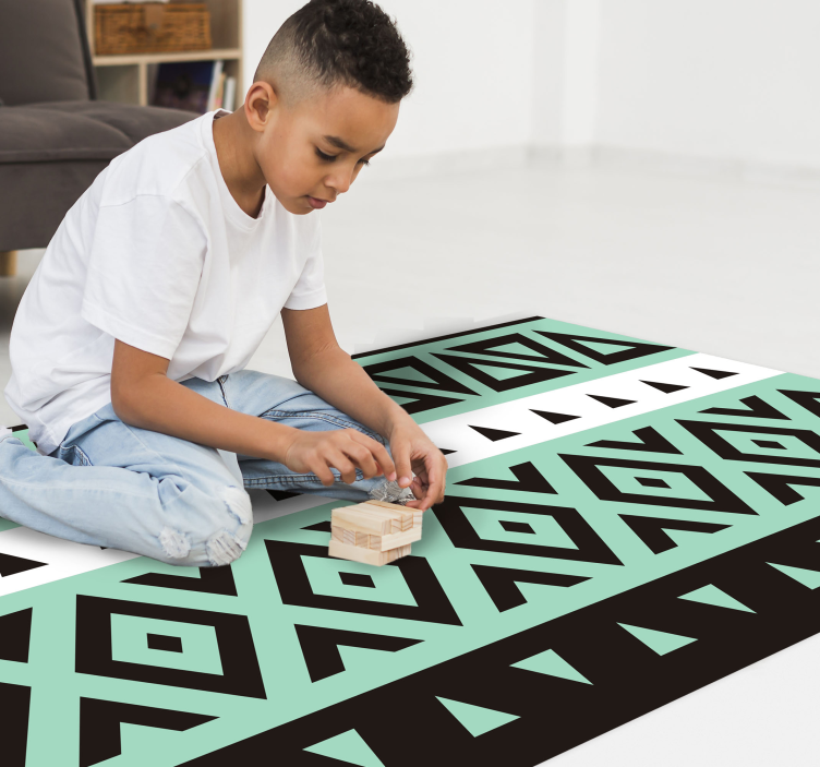 Geometric Gaming Path game vinyl carpet - TenStickers
