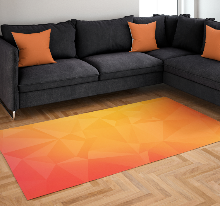 Geometric Gradient Effect living room vinyl carpet - TenStickers