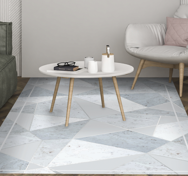 Geometric Gray Pattern marble vinyl carpet - TenStickers