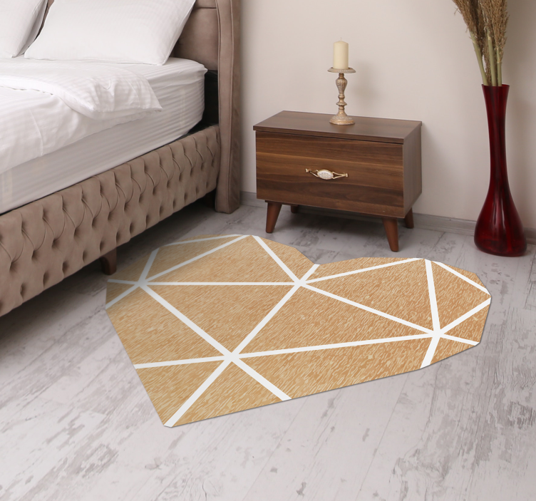 Geometric Heart Shape modern vinyl carpet - TenStickers