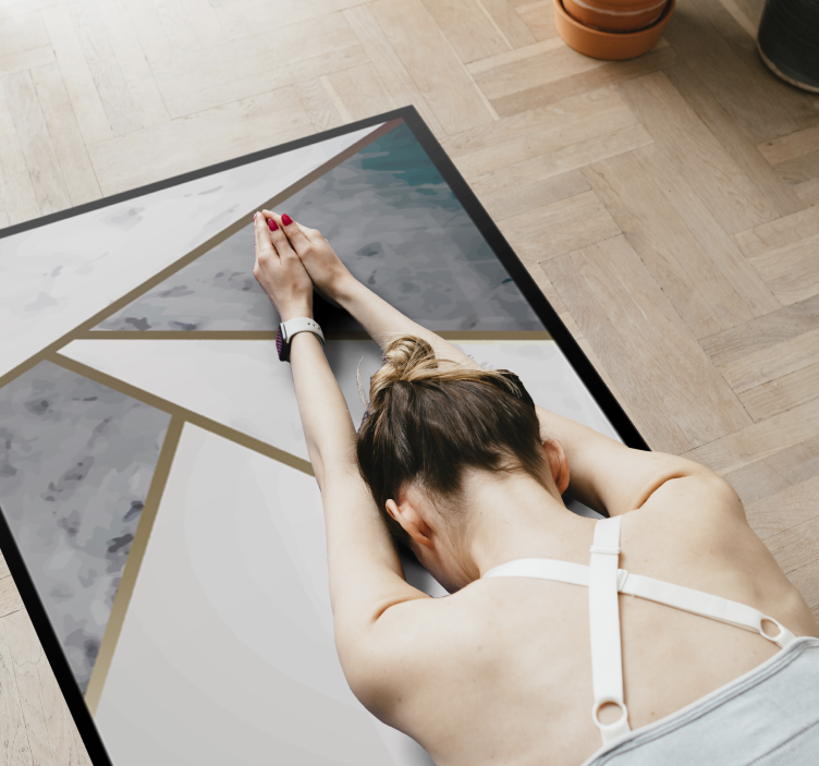 Geometric Marble Accents texture vinyl carpet - TenStickers