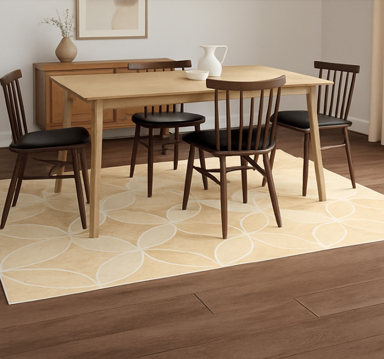 Geometric Overlapping Circles dining room vinyl carpet - TenStickers
