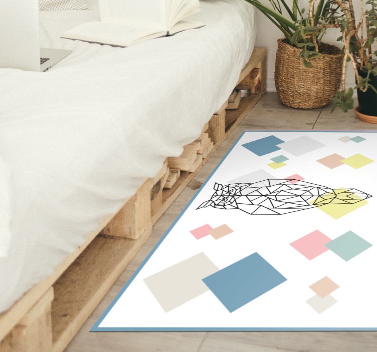Origami owl shape modern vinyl carpet - TenStickers