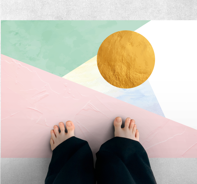 Geometric Pastel Shapes geometric vinyl carpet - TenStickers