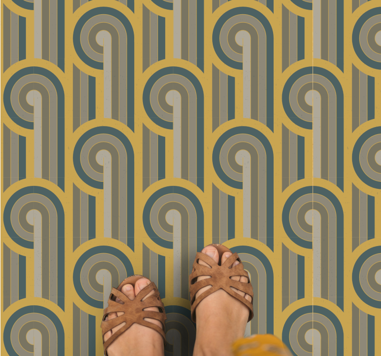 Geometric Pattern Elegance vintage vinyl carpet - TenStickers
